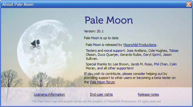 About Pale Moon + E.T.