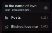 bitches love me followers button