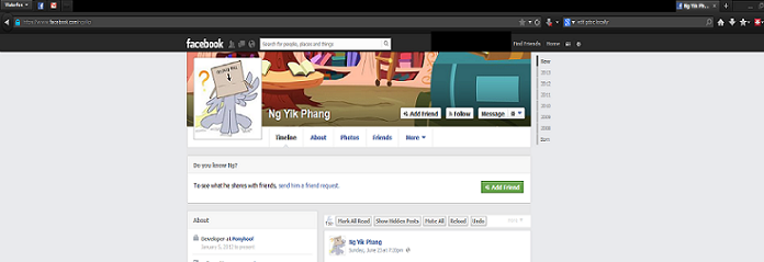 Facebook Monochrome.