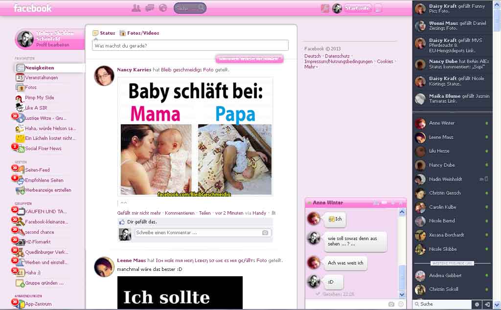 Facebook App (PINK) no ad´s