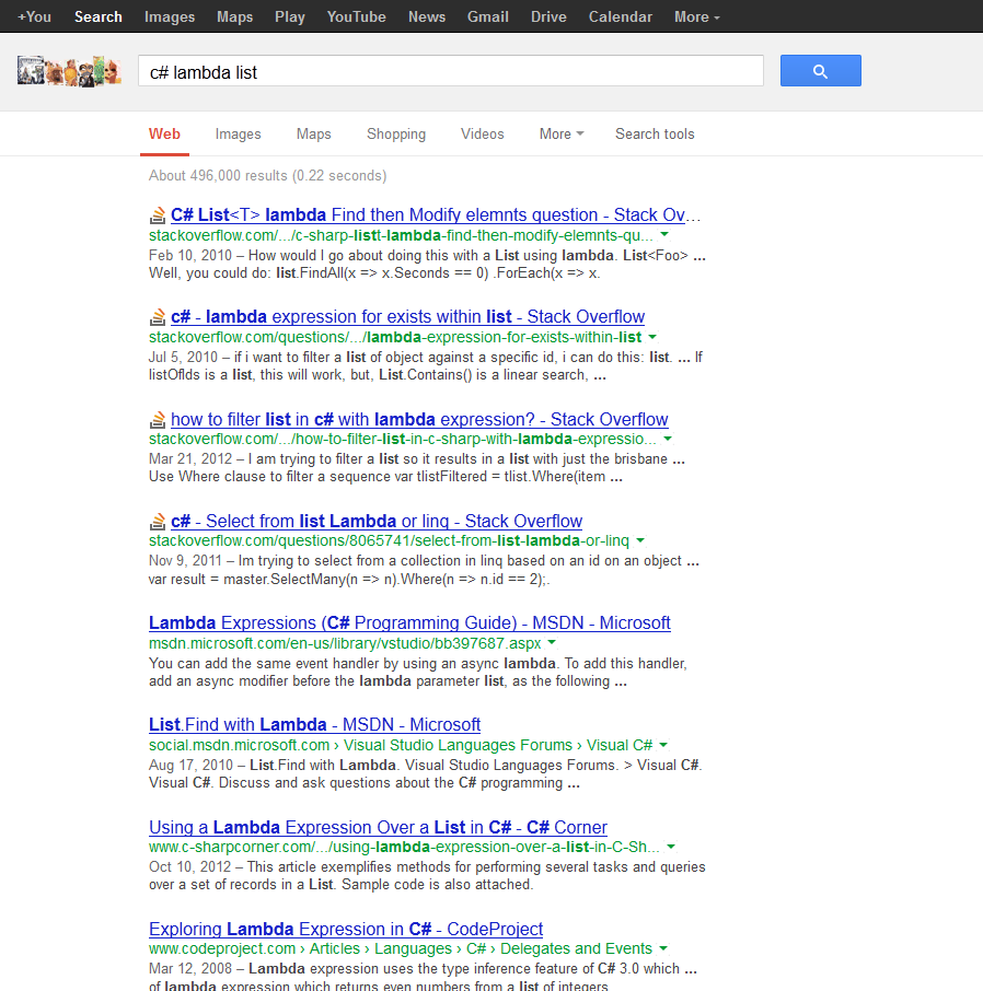 Stack Exchange Icons in Google Results