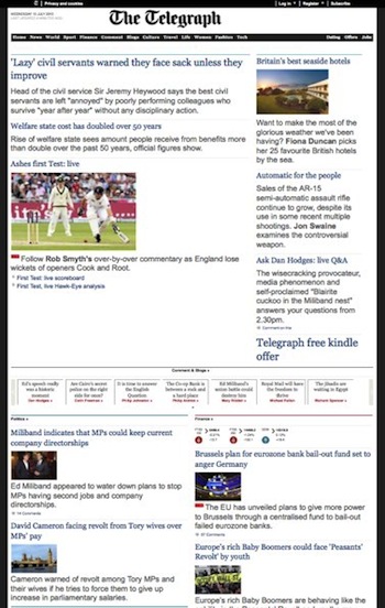 The UK Telegraph Desktop