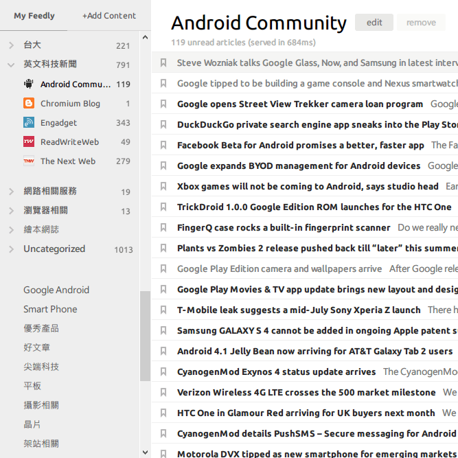 Feedly Wide Clean & Compact