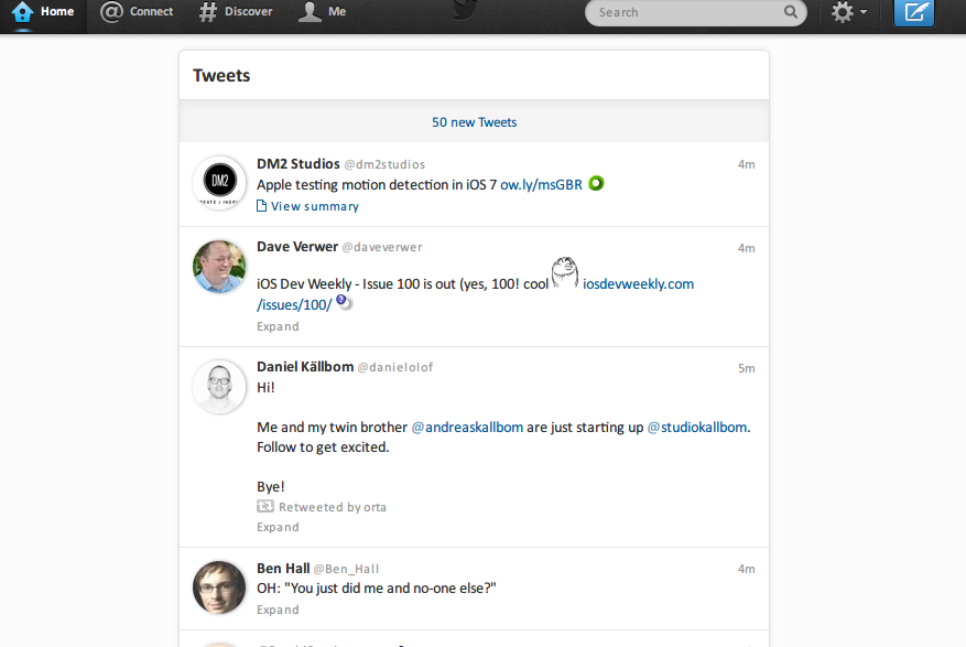 Twitter  minimalized