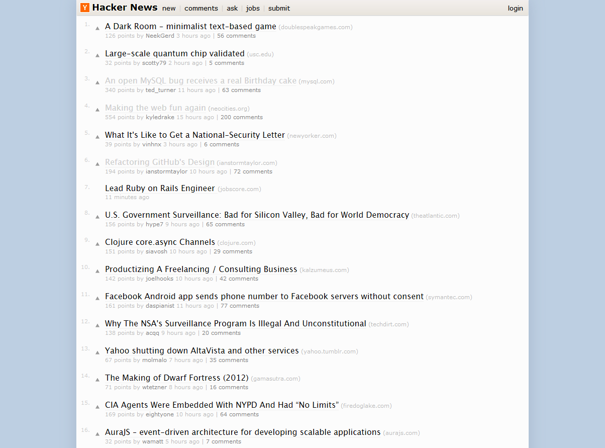 Hacker News - Light Theme