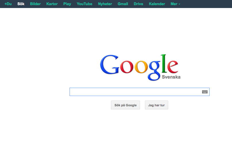 Google - Blue and flat all over header complement