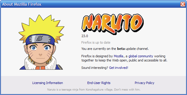 About Firefox: Naruto