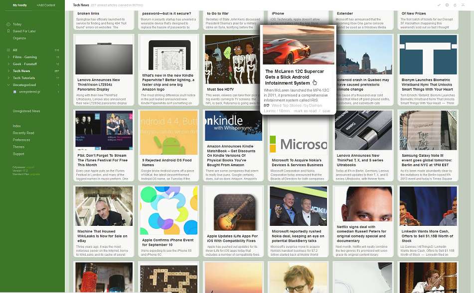 Feedly Feeds Extended Experience Display-F.E.E.D.