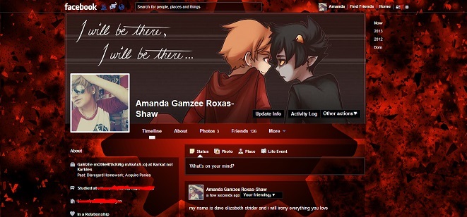 > Dave: Create a Homestuck-related Facebook theme.