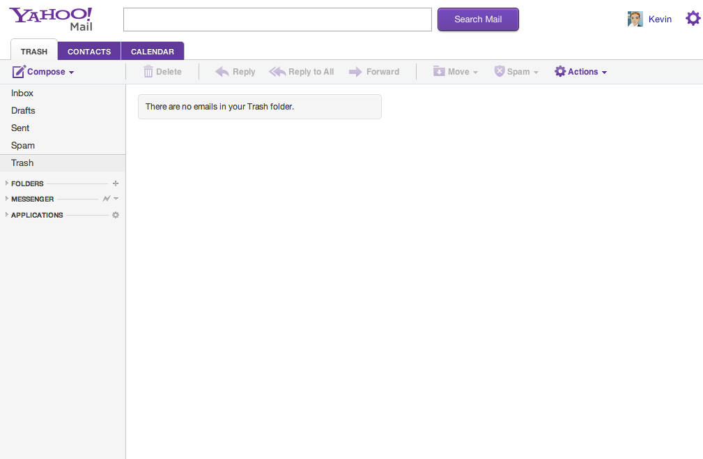Yahoo Mail - Remove Top Nav Bar