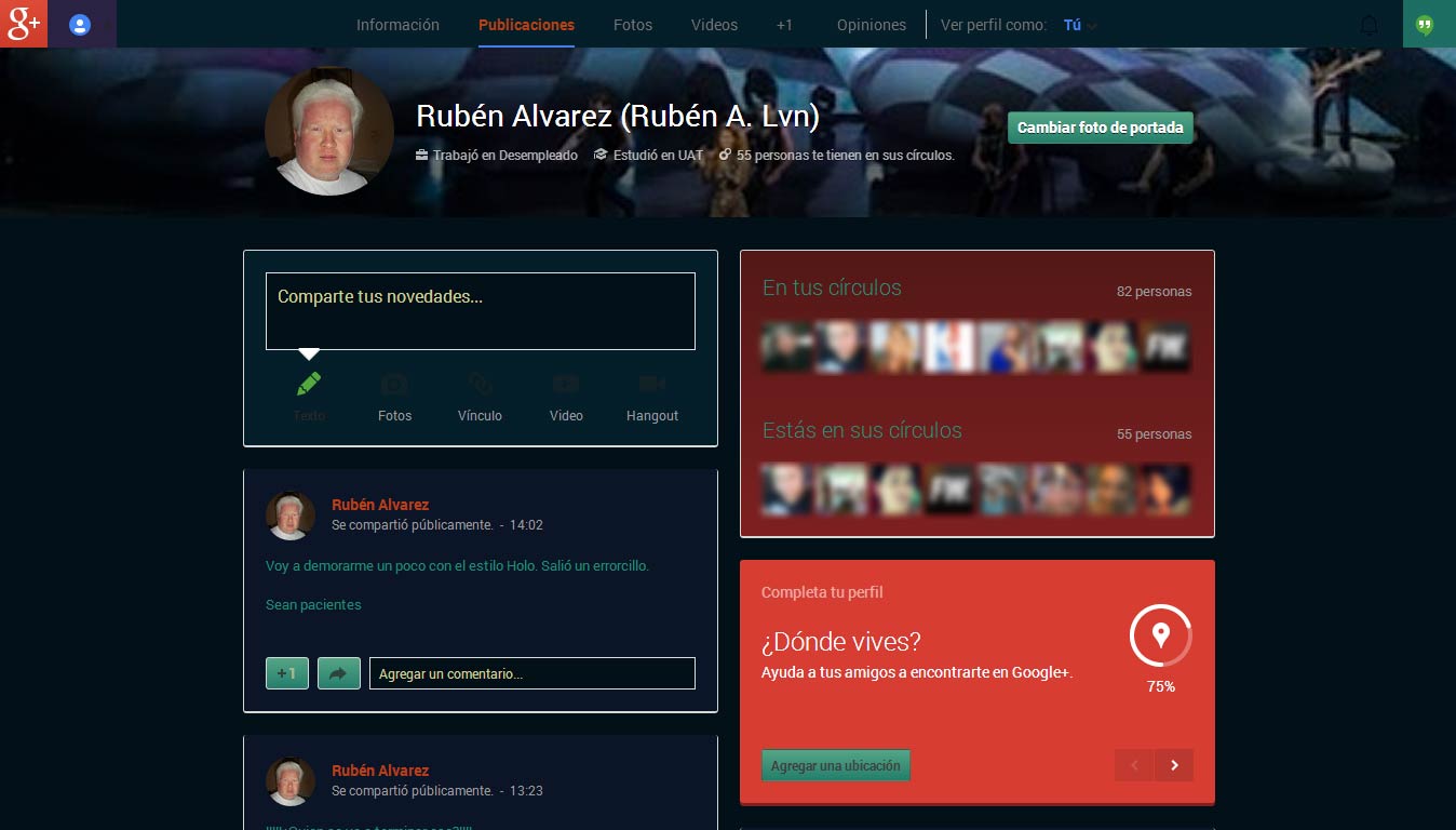 Google Plus Dark Holo RC2