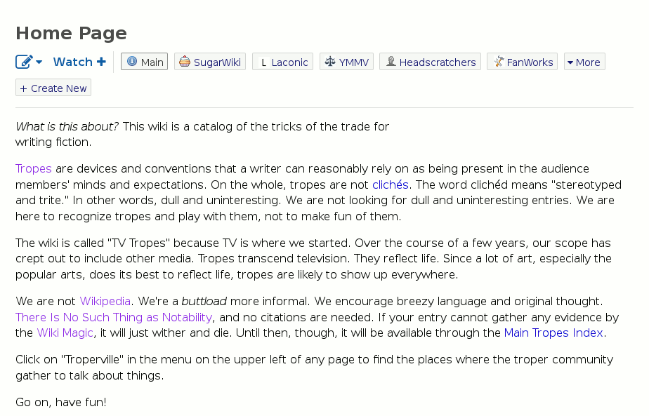 TV Tropes colorful links