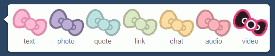 Hello Kitty bowtie [Tumblr post icons]