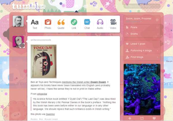 Cute pink quilt [Tumblr dash theme]