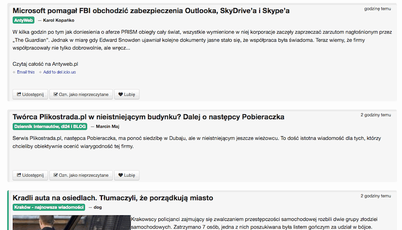 TheOldReader - minimalist style
