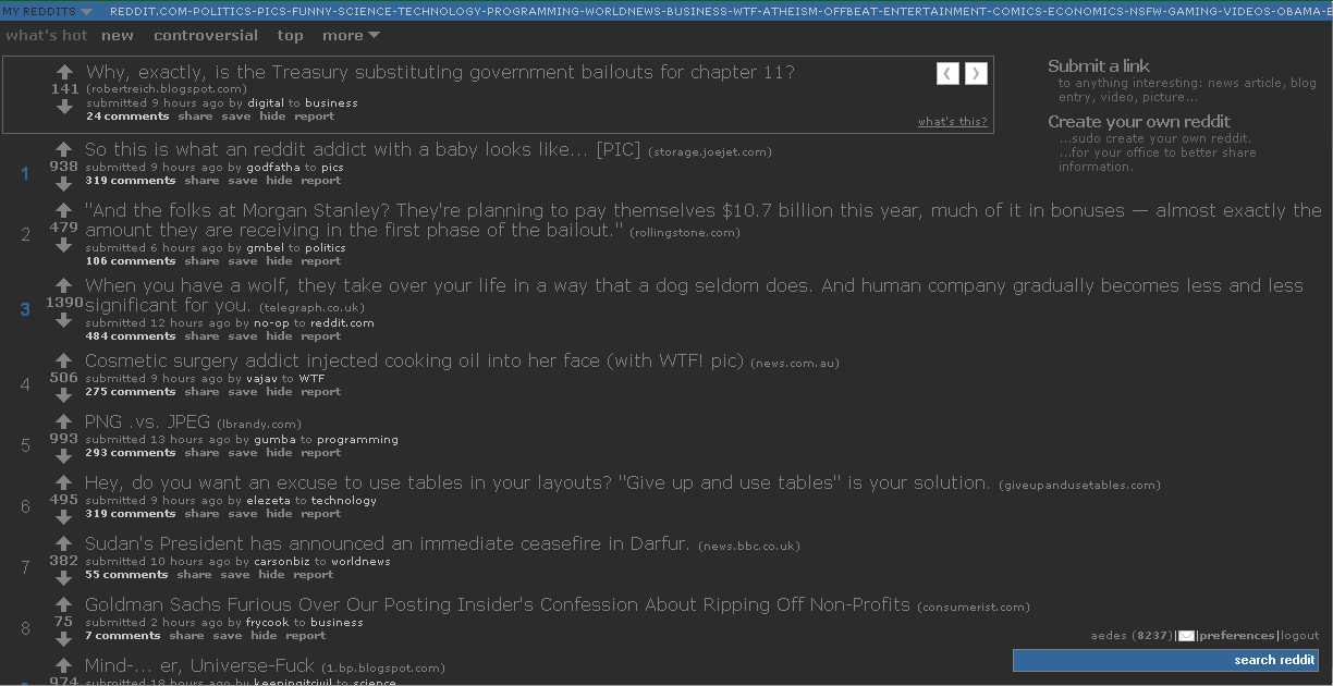 Reddit - Electric Blue (Dark Theme) (Completed)