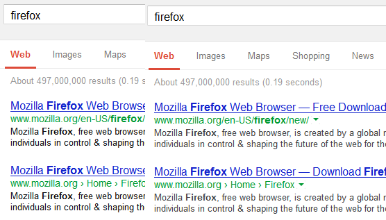 Firefox darker google body text