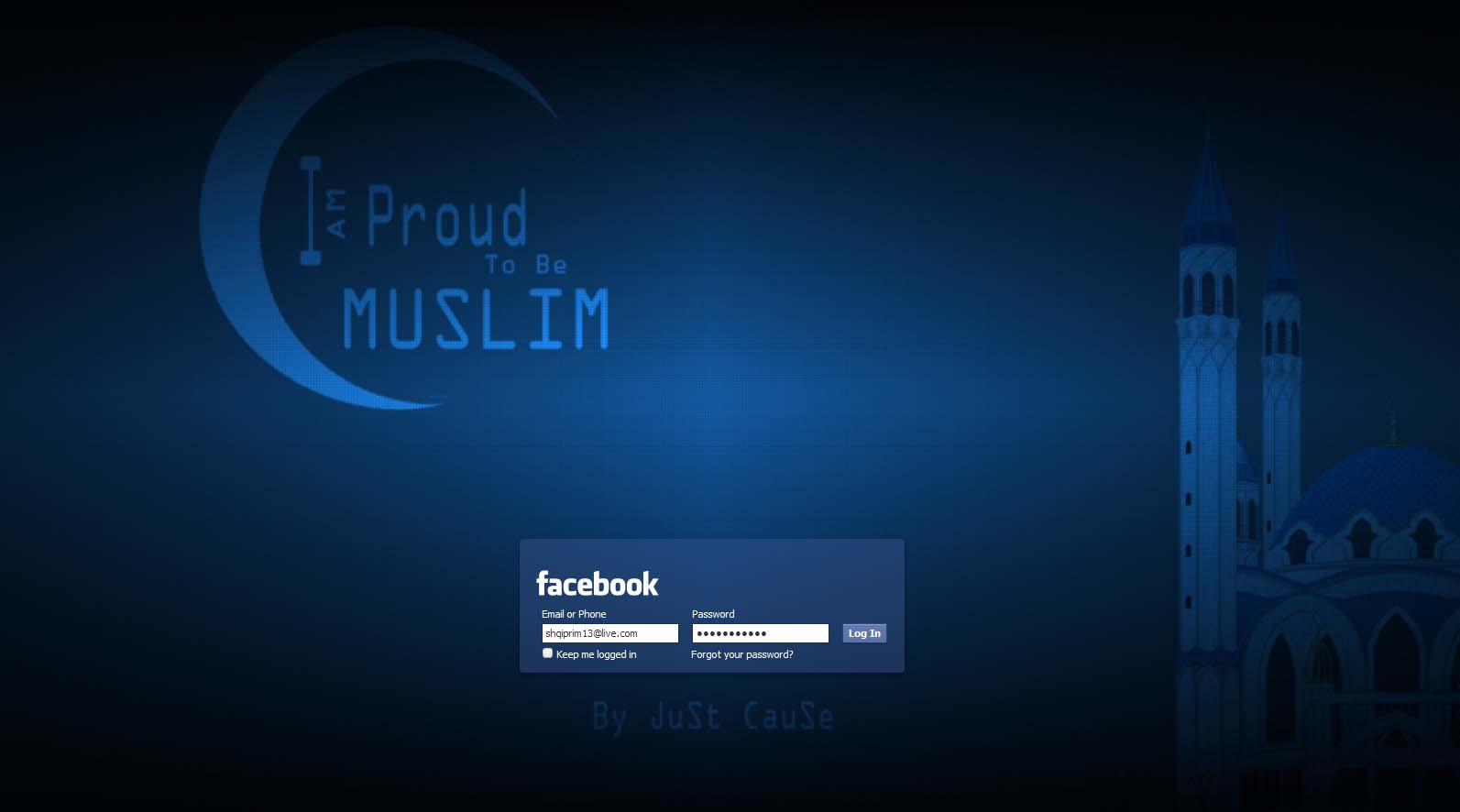 Proud To Be Muslim FB Login Theme