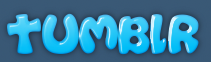 Bright Blue 3D   tumblr Bubble Logo