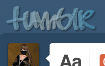 Blue 3D Graffiti tumblr Logo (transparent)