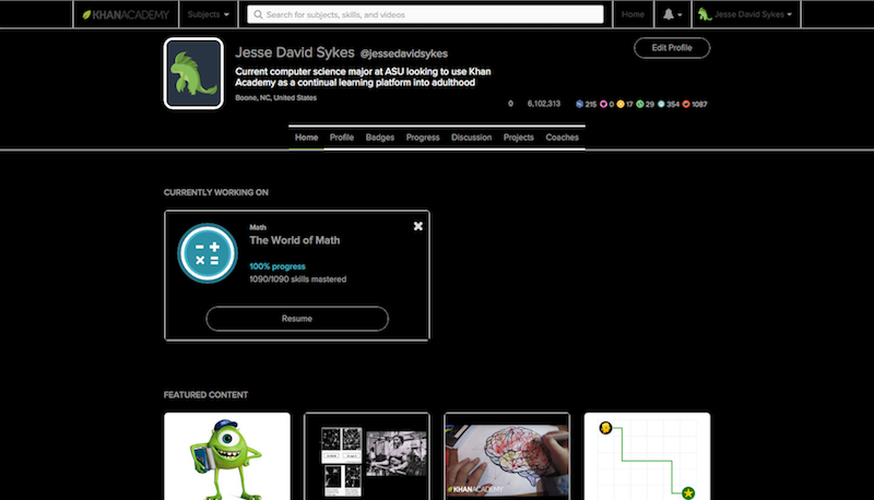 Khan Academy Dark