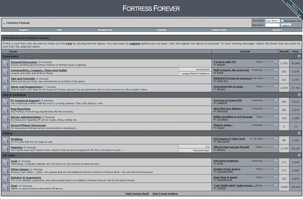 Fullwidth Fortress Forever forum (Hi-res&Enhanced)