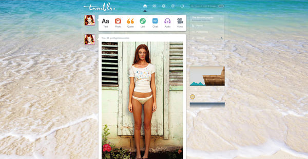 Tumblr Summer beach background theme