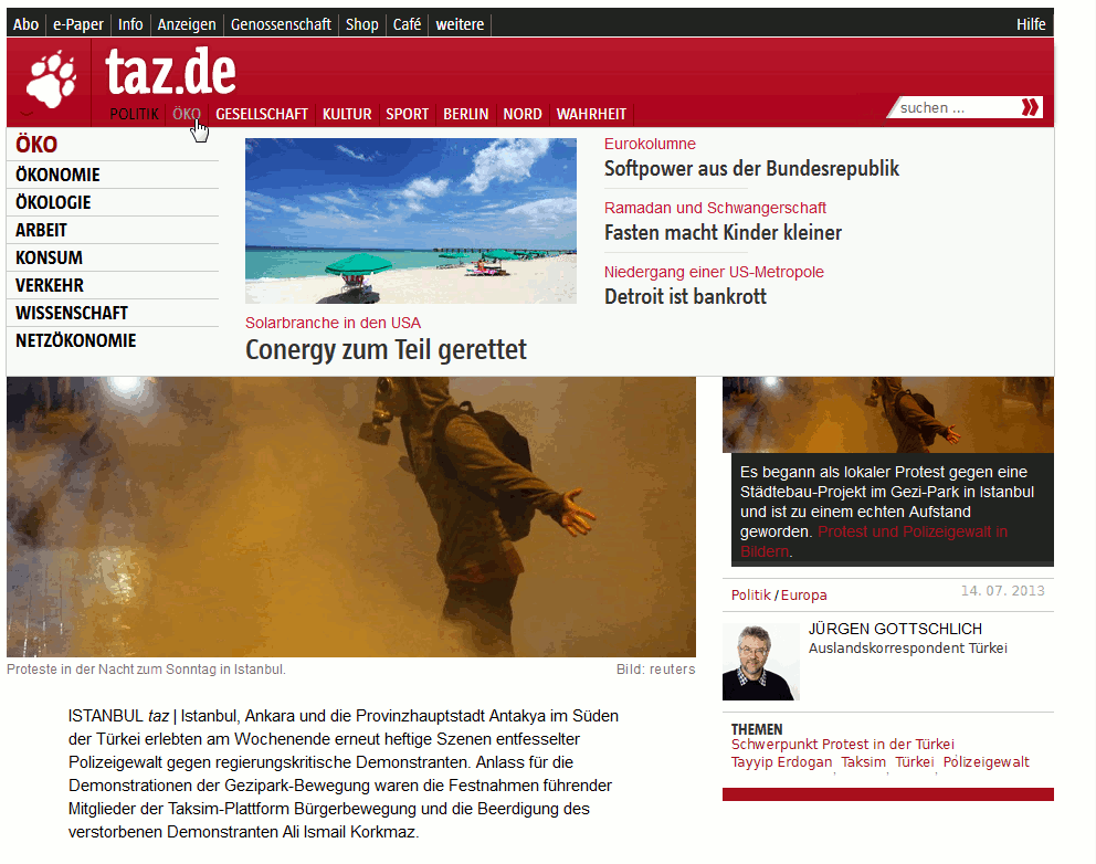 taz.de 2013