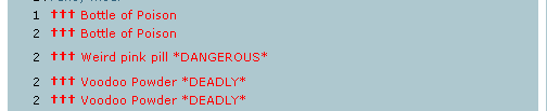 Popmundo - Dangerous Items