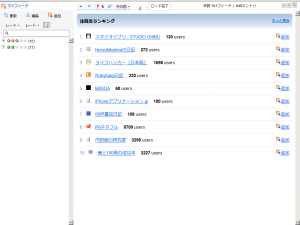 livedoor Reader start page - Cleaner