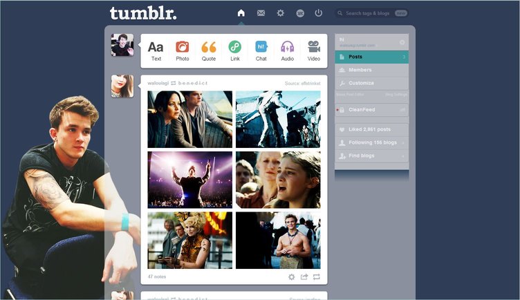 Josh Devine Tumblr Dashboard Blue | sweetenouis