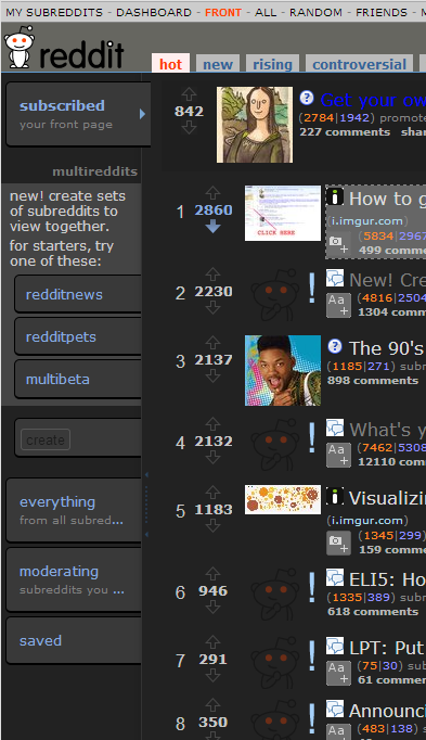 RES Nightmode Fix - Multireddit Bar