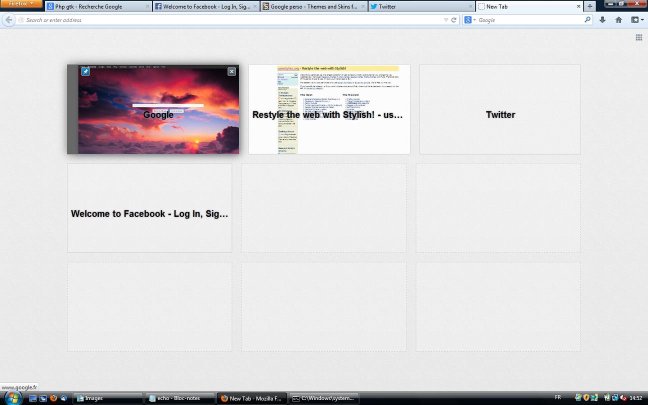 Firefox newtab