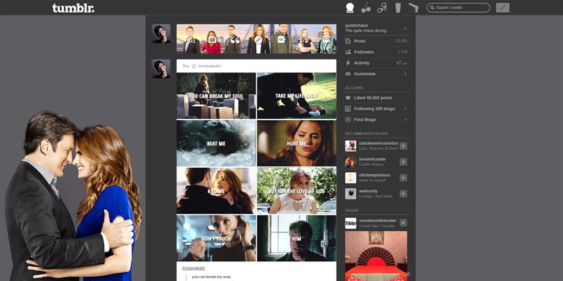 Tumblr - Castle dashboard (wide)
