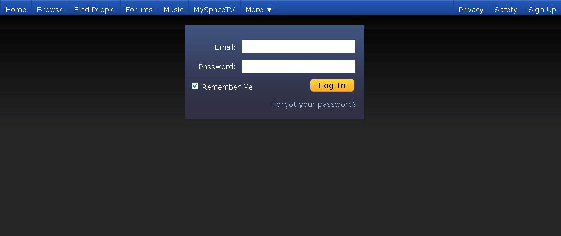 Myspace Login Cleanup (11-13-08)