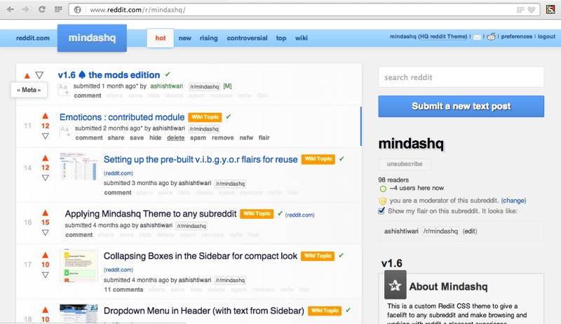 Mindashq for Reddit (Admin)
