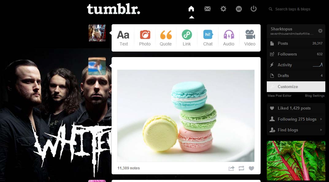 Whitechapel Tumblr Dashboard Theme