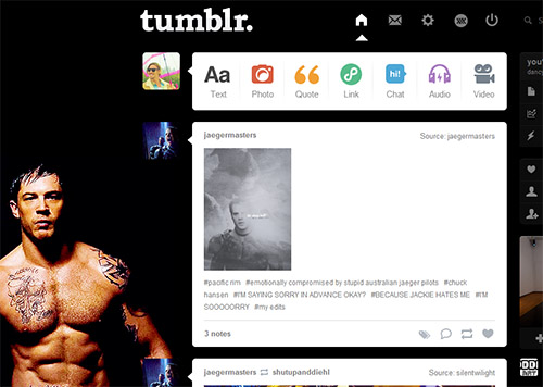 Tumblr dashboard: Tom Hardy #2