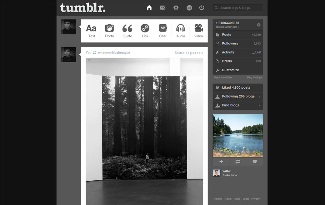 Tumblr - Minimalist Theme
