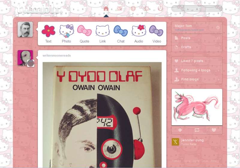 Hello Kitty [Tumblr dash theme]