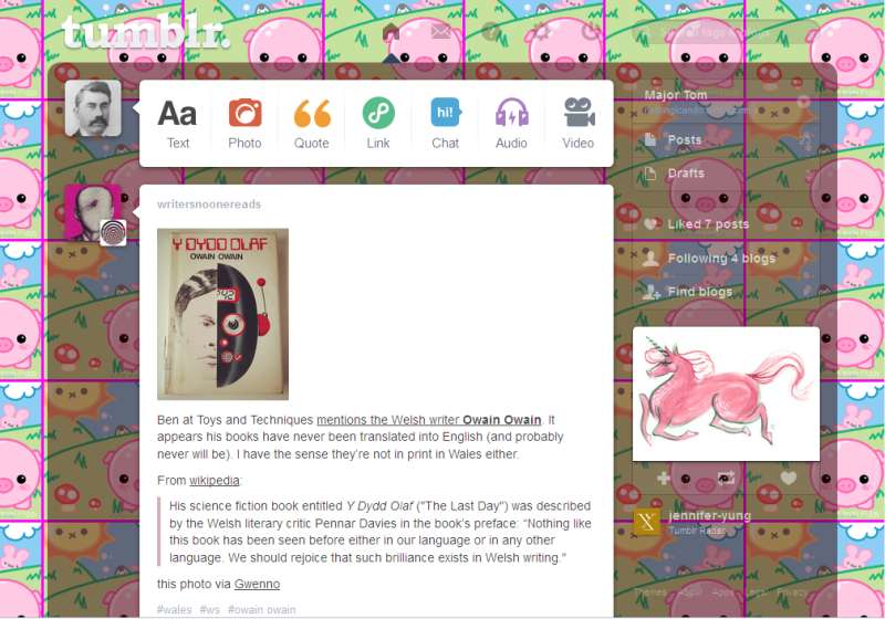 Kawaii piggy #2 [Tumblr dash theme]