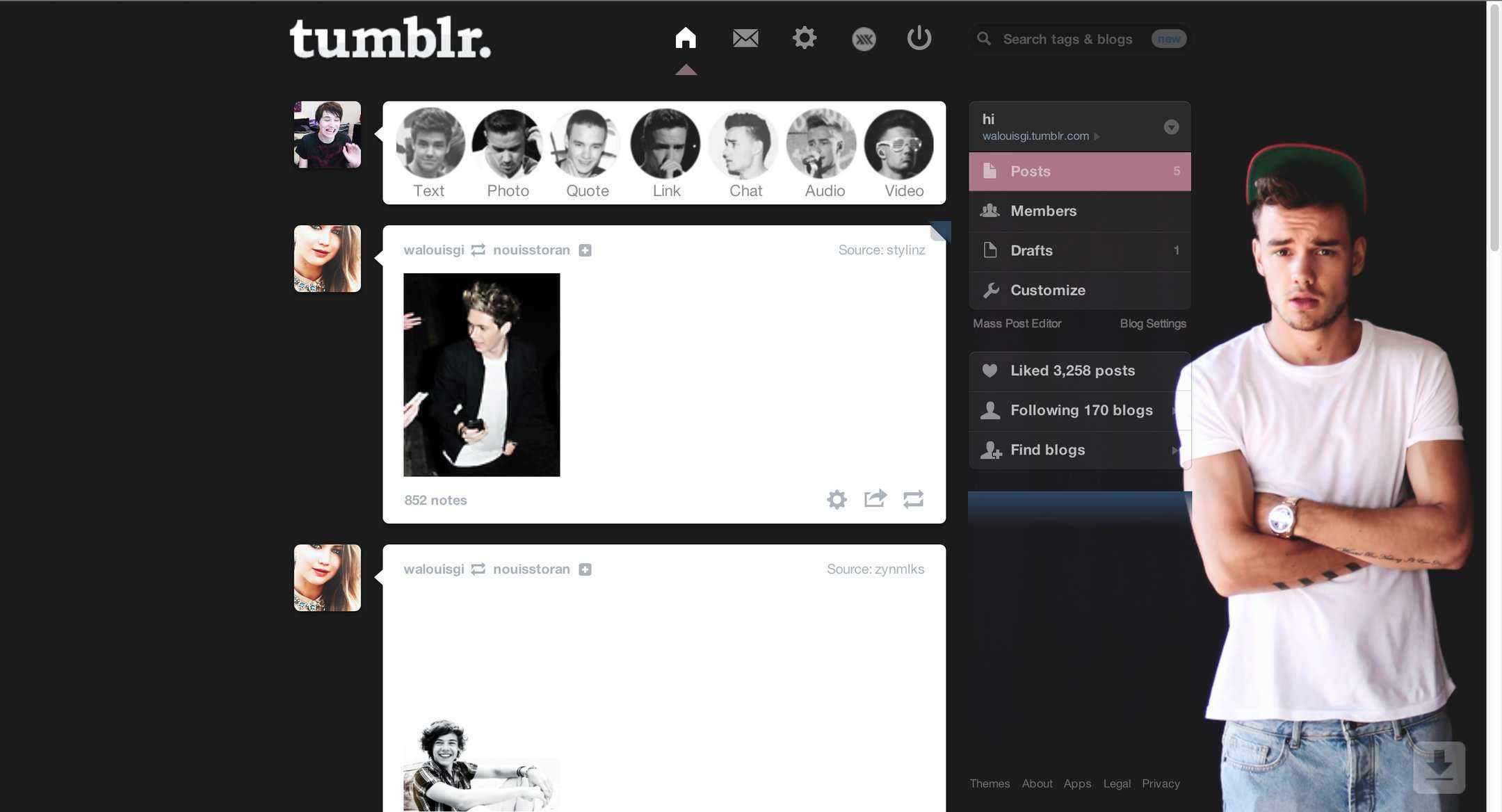 Liam Payne #1 Dashboard Theme Tumblr | sweetenouis