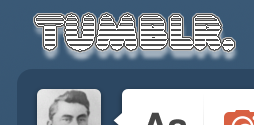 Trippy zebra-stripe logo [Tumblr logo]