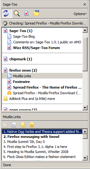 Sage-Too - Feed Item List Toolbar