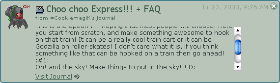 deviantART - Scroll Journal Text in Message Center