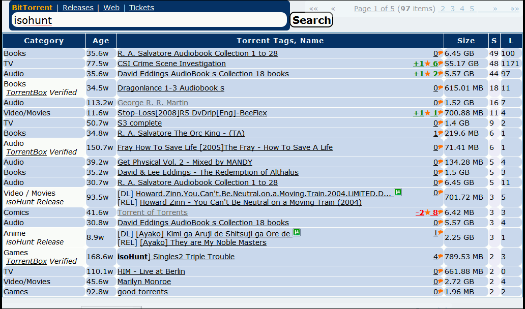 isohunt.com - different look