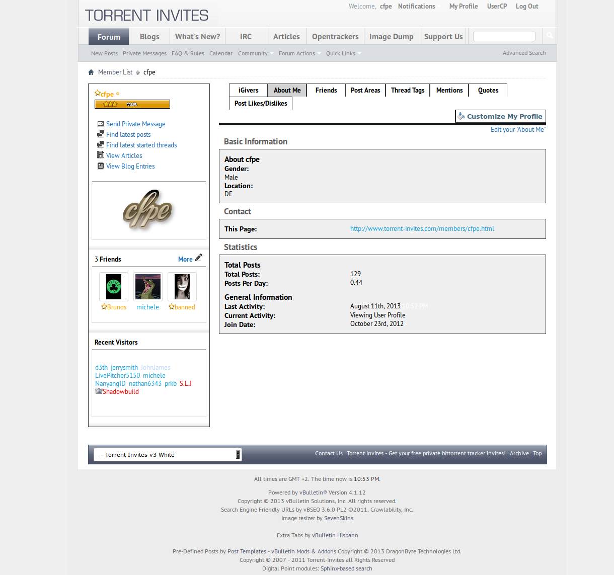 T-I white theme profile pages fix
