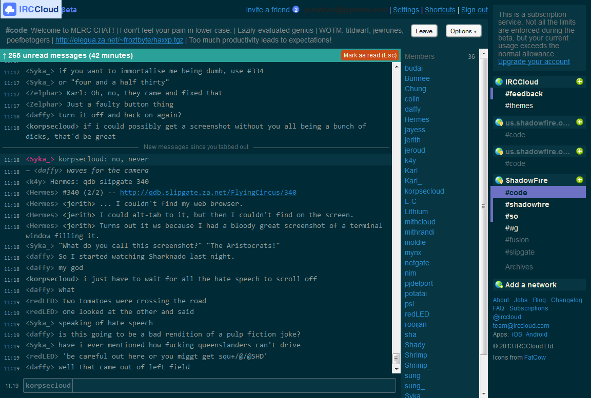 Solarized IRCCloud (Dark)