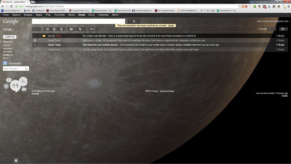 Gmail Planets old-school