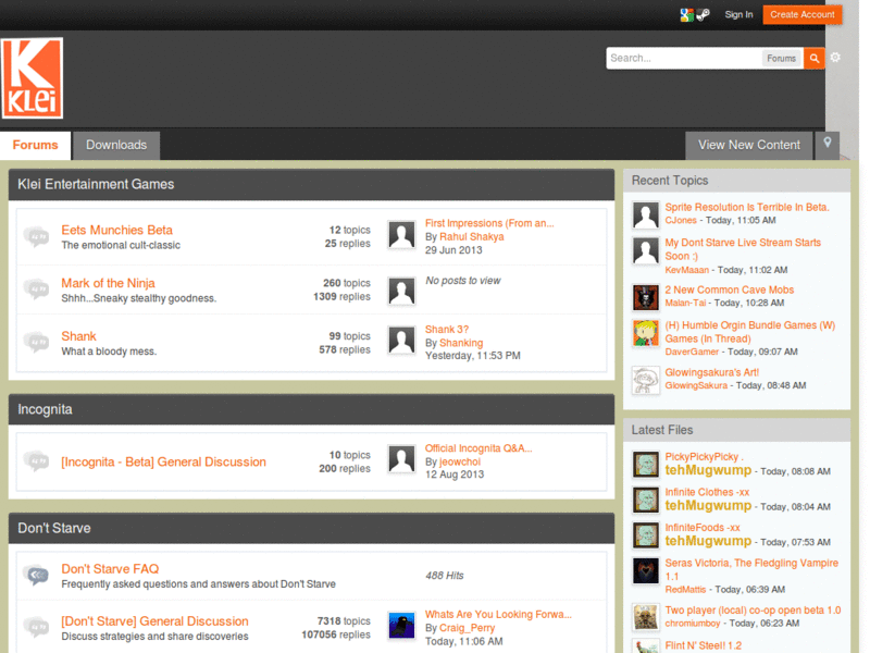 Smoother Klei Forums (configurable version)